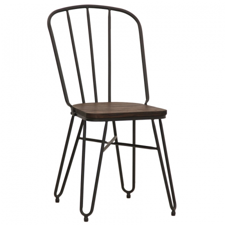 Scaune fast food - Scaune structura metalica cu sezut din lemn FERO CHAIR RS 1781