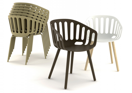 Scaun confortabil de restaurant - BASKET CHAIR BL [1]
