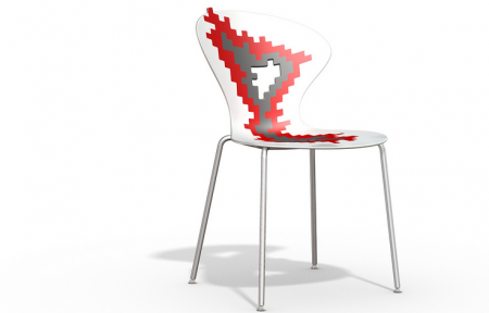 Scaune plastic - Scaun de terasa pentru HoReCa in stil etno / pixel - BIG BANG