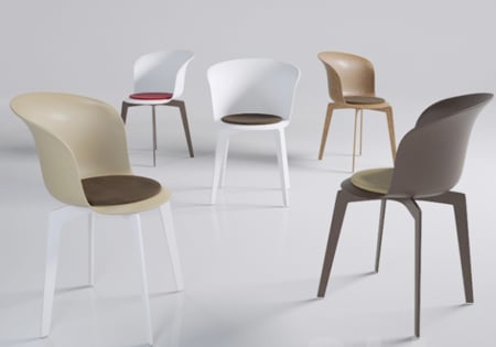Scaun cu sezutul tapitat pentru HoReCa in stil modern minimalist - EPICA FIX [11]