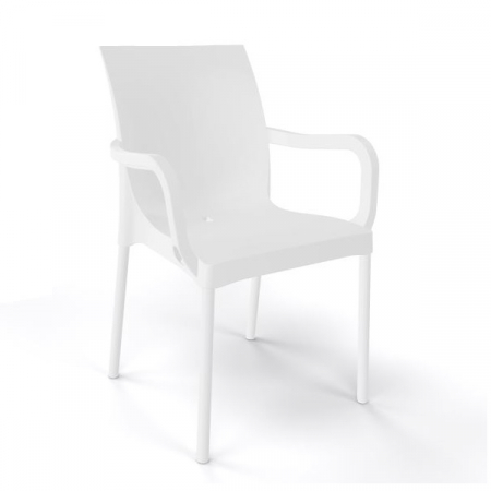 Scaune plastic - Scaun multicolor stivuibil cu brate de terasa - IRIS B