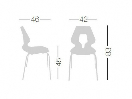 Scaun modern geometric pentru HoReCa - PRODIGE [12]