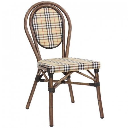 Scaune cofetarie - Scaune terasa/outdoor aluminiu tapitate cu panza fara brate RS 1161