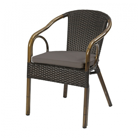Scaune terasa /outdoor cadru aluminiu si tehno-ratan CERES MOCCA [2]