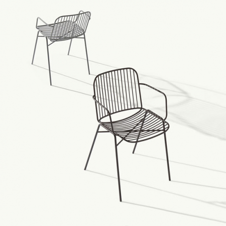 Scaune terasa outdoor cadru metalic cu brate SHADE 626 [1]