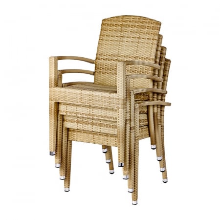 Scaune terasa / outdoor cu brate cadru impletit tehno-rattan TITAN SERENO [4]