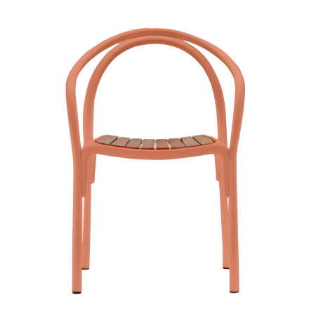 Scaune terasa cadru din aluminiu sezut din lemn outdoor SOUL 3746 [1]
