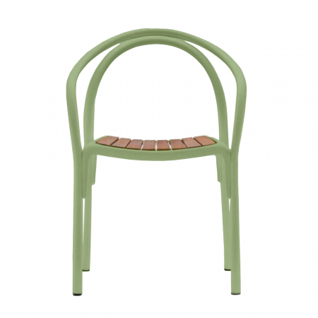 Scaune cafenea - Scaune terasa cadru din aluminiu sezut din lemn outdoor SOUL 3746