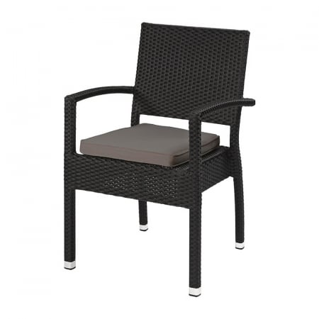 Scaune terasa/outdoor tehno-ratan cu brate MOON BLACK [3]