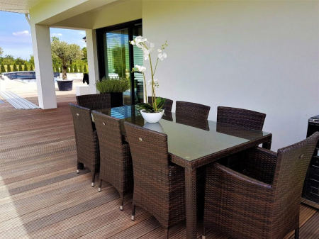 Mese si scaune terasa - Set de terasa outdoor masa si fotolii  tehno-rattan GUSTOSO GRANDE