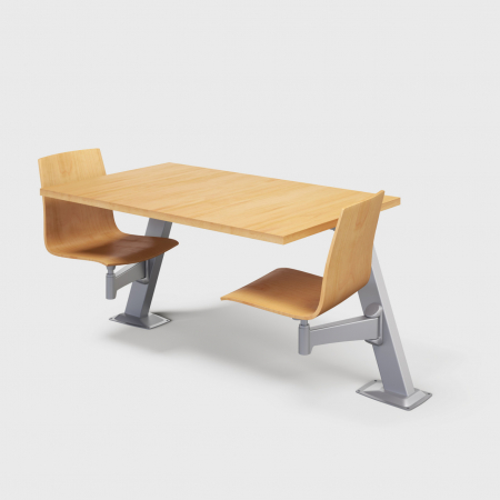 Mobilier biblioteci - Set pupitru cu 2 locuri pentru biblioteci - LIBRARY 2