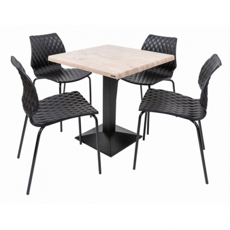 Seturi de terasa / exterior - Set terasa exterior masa CARDIFF WASHINGTON PINE 70x70 cu scaune UNI 550