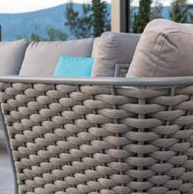 Set terasa outdoor structura aluminiu impletitura acrylica cu teflon LEON SET [1]