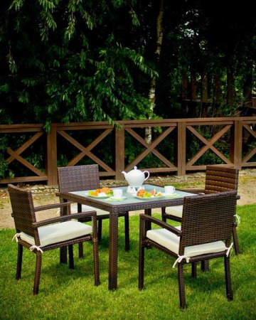 Mese si scaune terasa - Set terasa/outdoor tehno-rattan ADORAZIONE