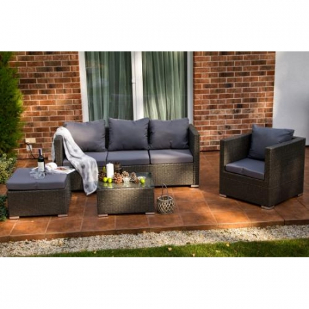 Canapele si fotolii terasa - Set terasa outdoor tehno-rattan AMARO