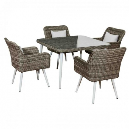 Mese si scaune terasa - Set terasa outdoor tehno-rattan BASSO