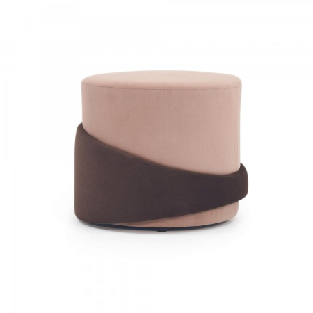 Taburet elegant rotund receptie salon cu tapiterie la comanda - PI [1]