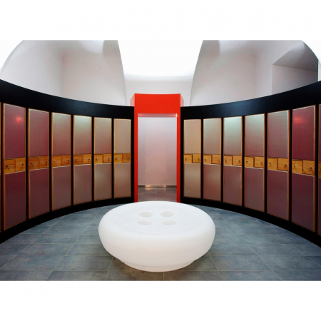 Taburete luminos de exterior cu suport de pahare in forma de nasture BOT ONE [1]