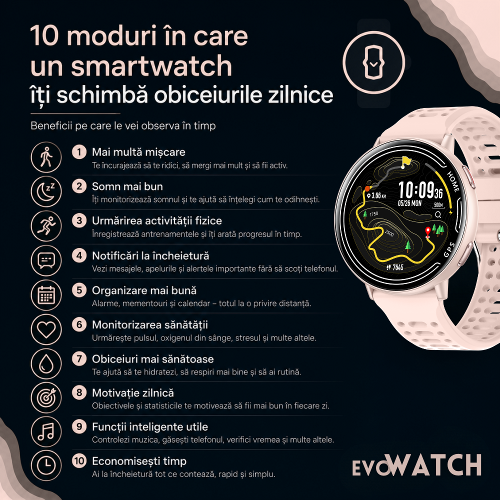 Merită un smartwatch? 10 moduri în care îți poate îmbunătăți rutina zilnică