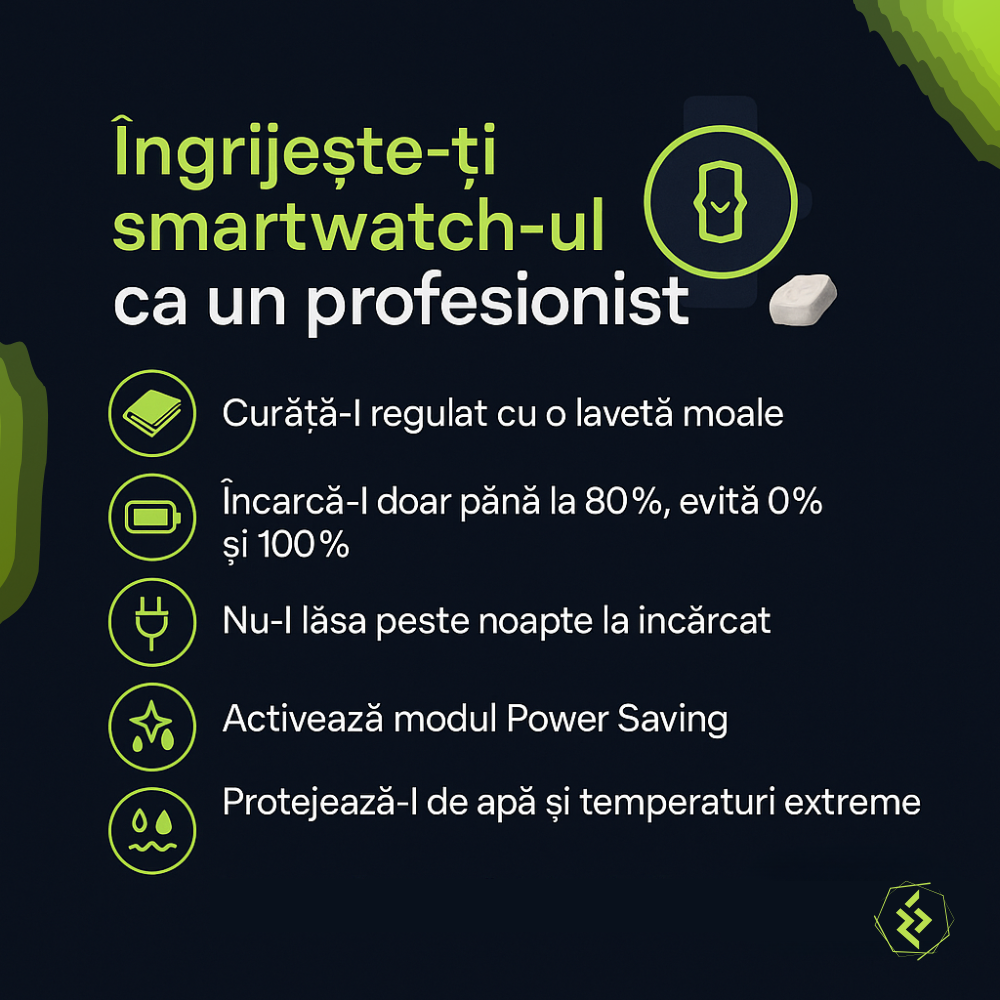 Ghid îngrijire smartwatch