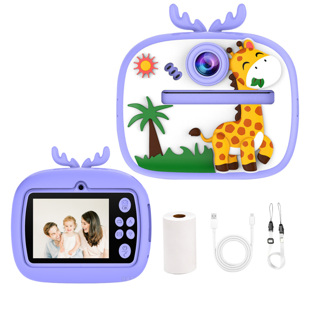 Aparat foto instant pentru copii Evolve-x®, Printare Foto instant, HD 1080p, Ecran 2.4 inch, Video HD, camera selfie, MP3 Player, 4 jocuri integrate, baterie 1200 mAh, USB-C [2]