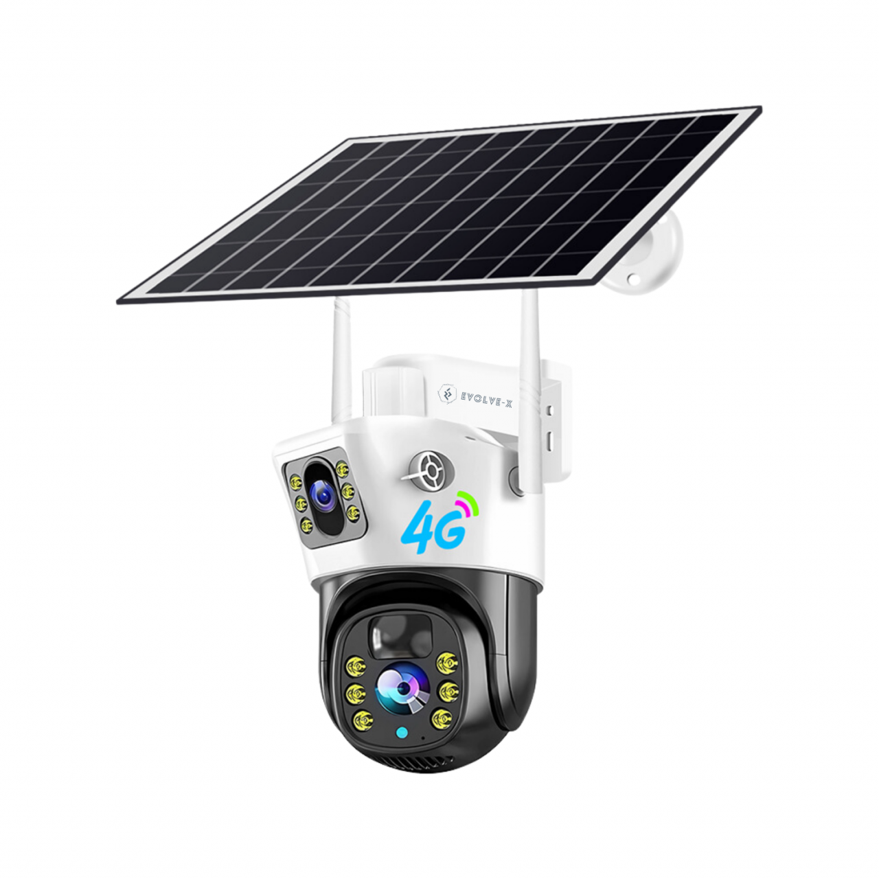Camera video dubla cu cartela SIM 4G Evolve-x®, Panou solar, acumulatori, 4MP, PTZ, Rotire 350 grade, Senzor miscare PIR, Detectia umana, Comunicare bidirectionala, Alarma, Aplicatie compatibila iOS s [2]