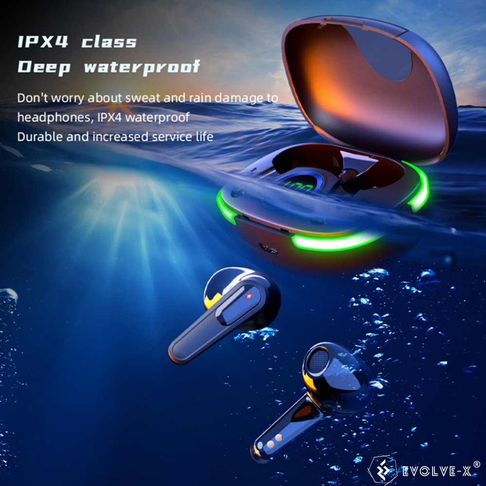 Casti audio wireless Evolve-x® EvoPro80, Bluetooth 5.1, True Wireless Stereo, Control prin atingere, Afisaj LED, Rezistente la apa IPX4, Latenta scazuta, fara fir, Negru [6]