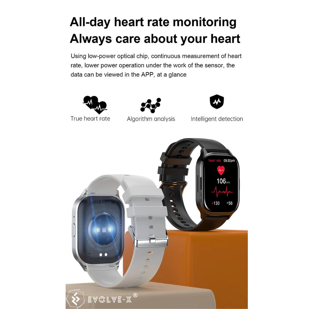 Ceas smartwatch barbati Evolve-x® EvoFitt HK21, ecran AMOLED 2.01 inch, Apeluri si mesaje bluetooth, Functii monitorizare Ritm cardiac, Somn, Nivel oxigen, Tensiune si Calorii, Asistent vocal, IP67, c [13]