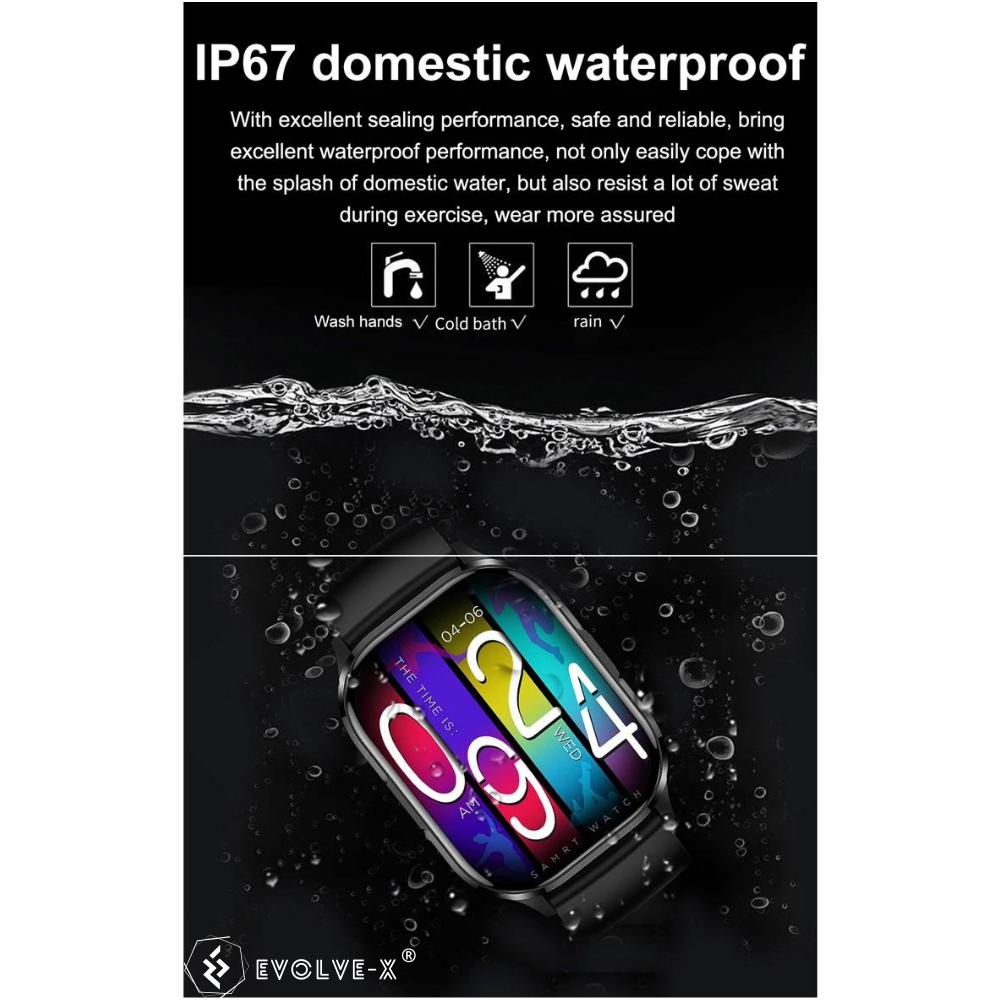 Ceas smartwatch barbati Evolve-x® EvoFitt HK21, ecran AMOLED 2.01 inch, Apeluri si mesaje bluetooth, Functii monitorizare Ritm cardiac, Somn, Nivel oxigen, Tensiune si Calorii, Asistent vocal, IP67, c [19]