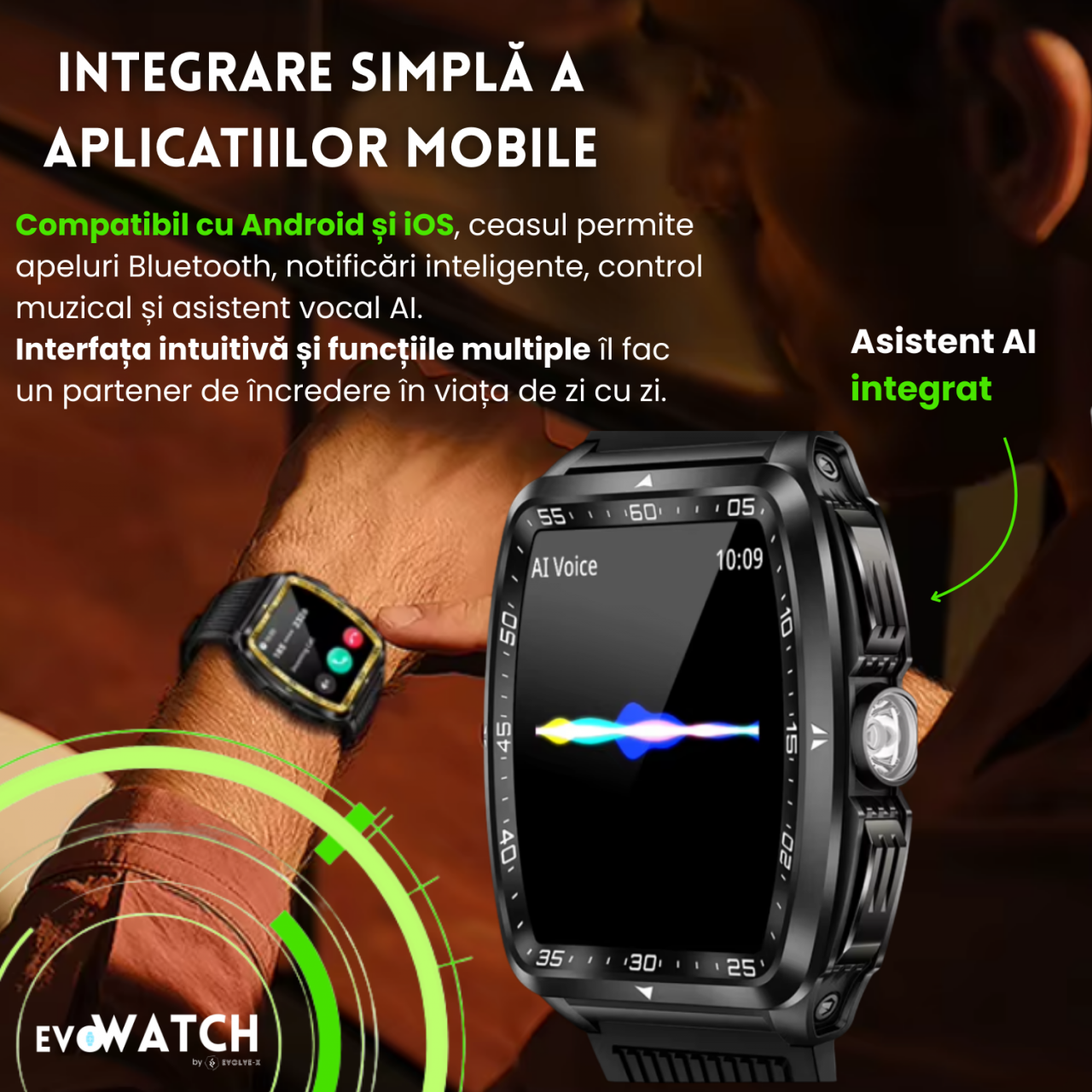 Ceas Smartwatch Evolve-X GO 3 Outdoor, Multifunctional, Rezistenta la apa 5ATM [8]