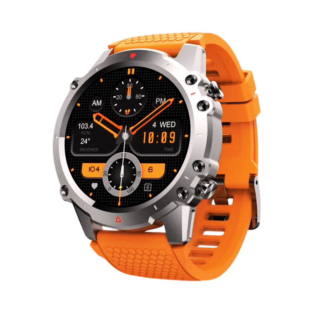Ceas smartwatch barbati Evolve-x® EvoFitt Sport, ecran IPS 1.45 inch HD, Apeluri bluetooth HD, Notificari, Carcasa din aliaj zinc, Masurare ritm cardiac, tensiune, oxigen, calorii si somn, iOS si Andr [2]