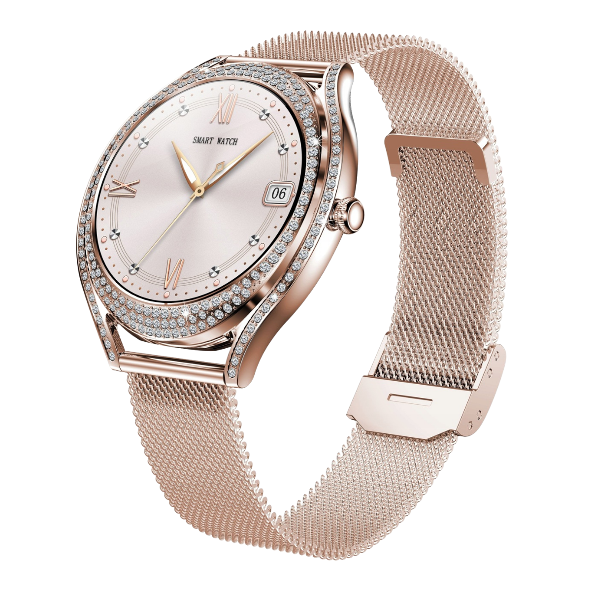 Ceas smartwatch dama Evolve-x® EvoFitt Slim, Apeluri si mesaje bluetooth, Functii fitness, monitorizare Ritm cardiac, Somn, Nivel oxigen si Calorii, Asistent vocal, IP67, compatibil iOS si Android, Br [4]