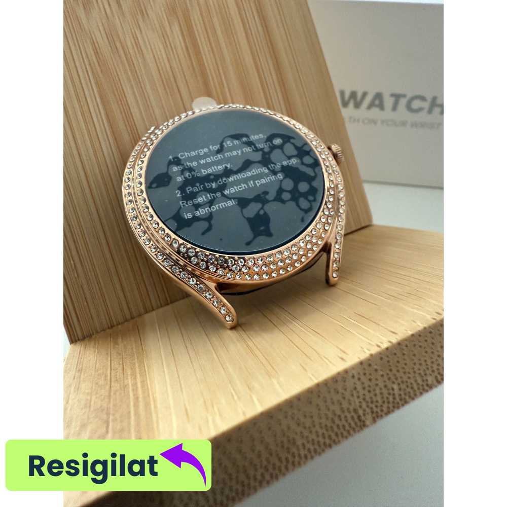 RESIGILAT: Ceas smartwatch dama Evolve-x® EvoFitt Slim, Apeluri si mesaje bluetooth, Functii fitness, monitorizare Ritm cardiac, Somn, Nivel oxigen si Calorii, Asistent vocal, IP67, compatibil iOS si  [5]