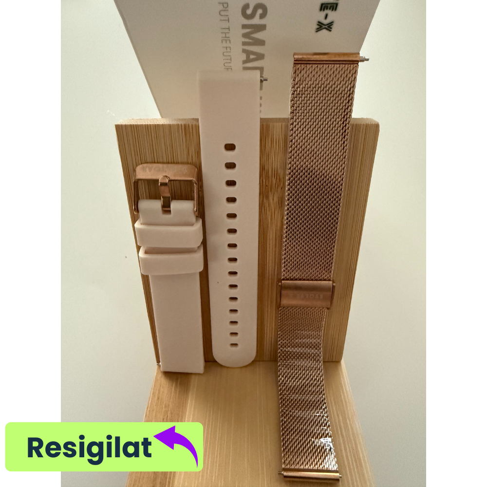 RESIGILAT: Ceas smartwatch dama Evolve-x® EvoFitt Slim, Apeluri si mesaje bluetooth, Functii fitness, monitorizare Ritm cardiac, Somn, Nivel oxigen si Calorii, Asistent vocal, IP67, compatibil iOS si  [7]