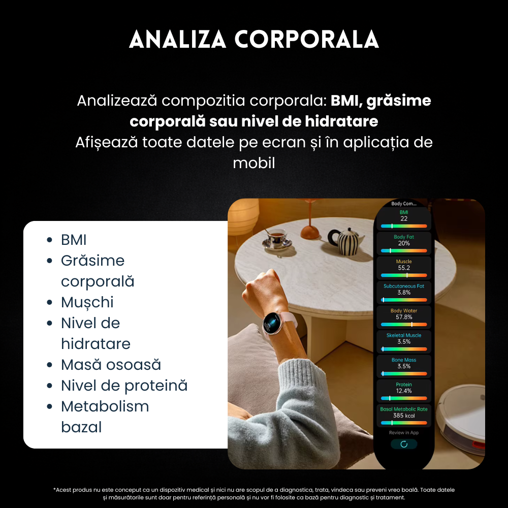 Ceas smartwatch dama Evolve-x® EvoPulse PRO, EKG, Apeluri si mesaje bluetooth, Monitorizare Sanatate [21]