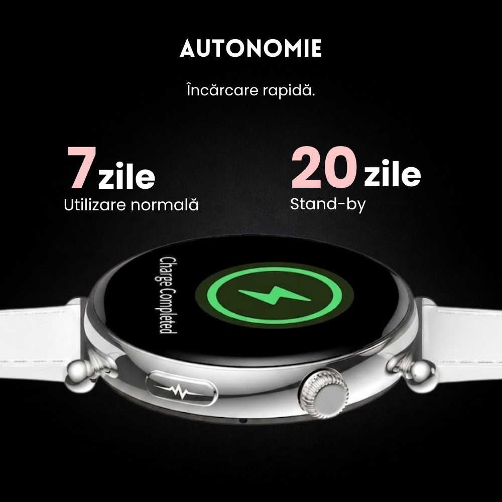 Ceas smartwatch dama Evolve-x® EvoPulse PRO, EKG, Apeluri si mesaje bluetooth, Monitorizare Sanatate [29]