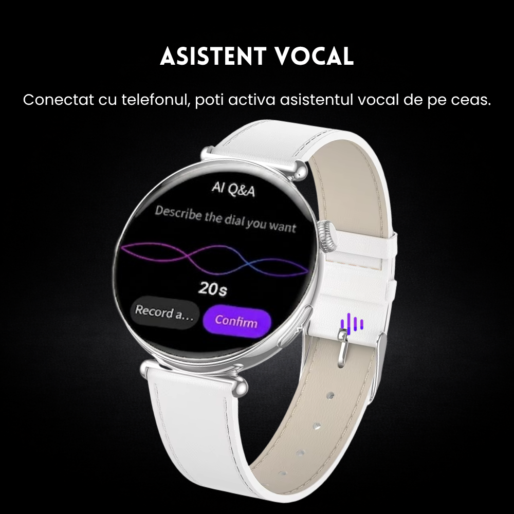 Ceas smartwatch dama Evolve-x® EvoPulse PRO, EKG, Apeluri si mesaje bluetooth, Monitorizare Sanatate [26]