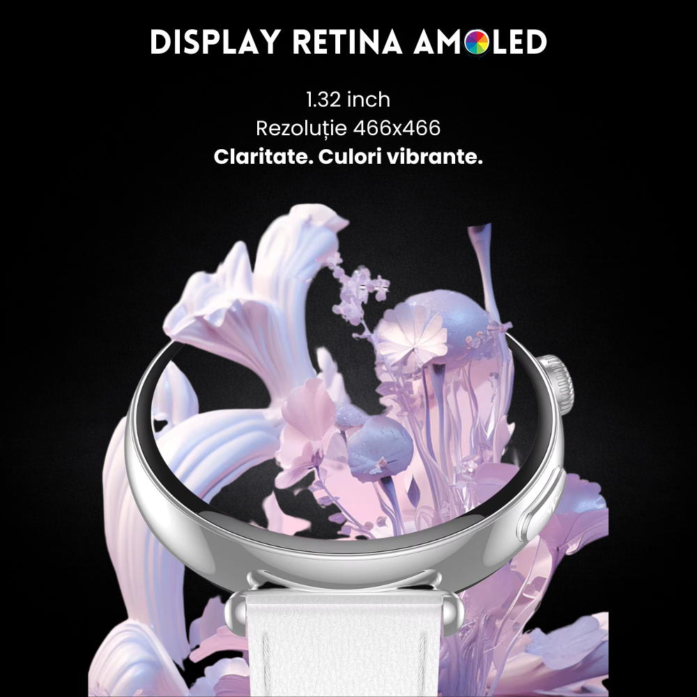 Ceas smartwatch dama Evolve-x® EvoPulse PRO, EKG, Apeluri si mesaje bluetooth, Monitorizare Sanatate [9]