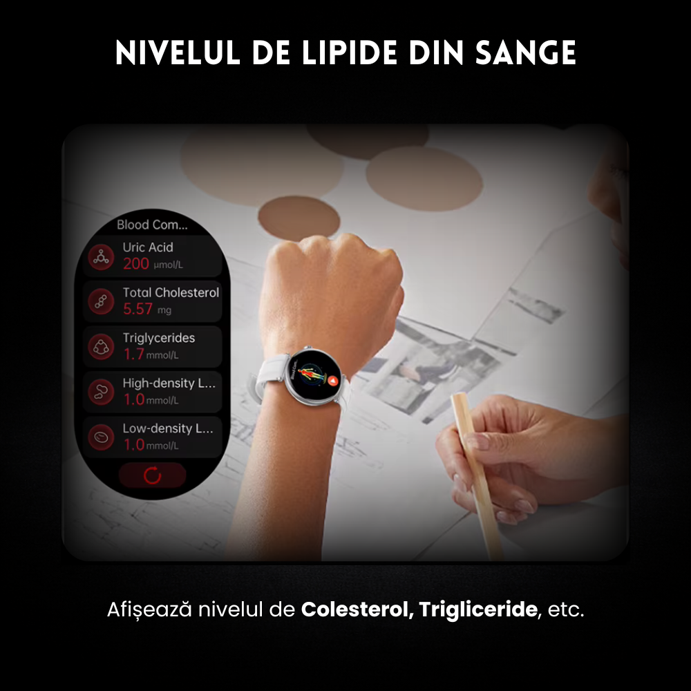 Ceas smartwatch dama Evolve-x® EvoPulse PRO, EKG, Apeluri si mesaje bluetooth, Monitorizare Sanatate [16]