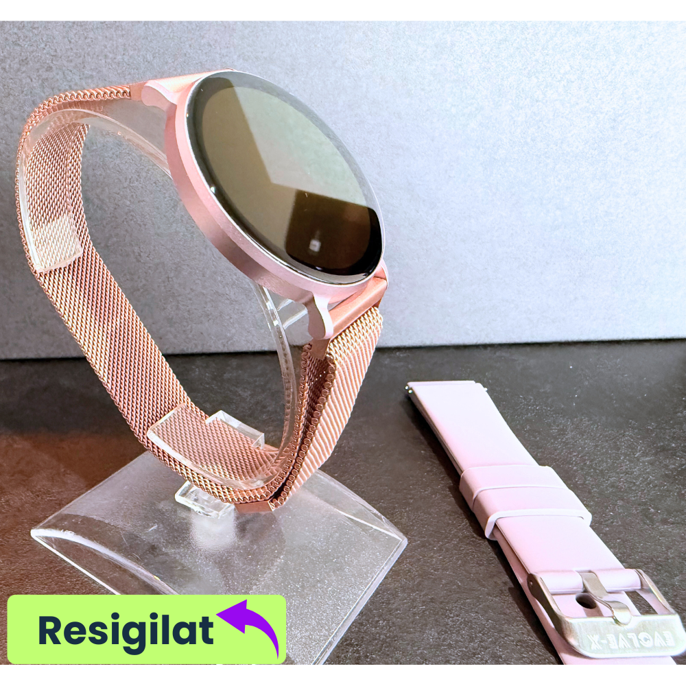 RESIGILAT: Ceas smartwatch dama Evolve-x® EvoWatch10 PRO, Apeluri si Notificari bluetooth, Monitorizare Sanatate [5]
