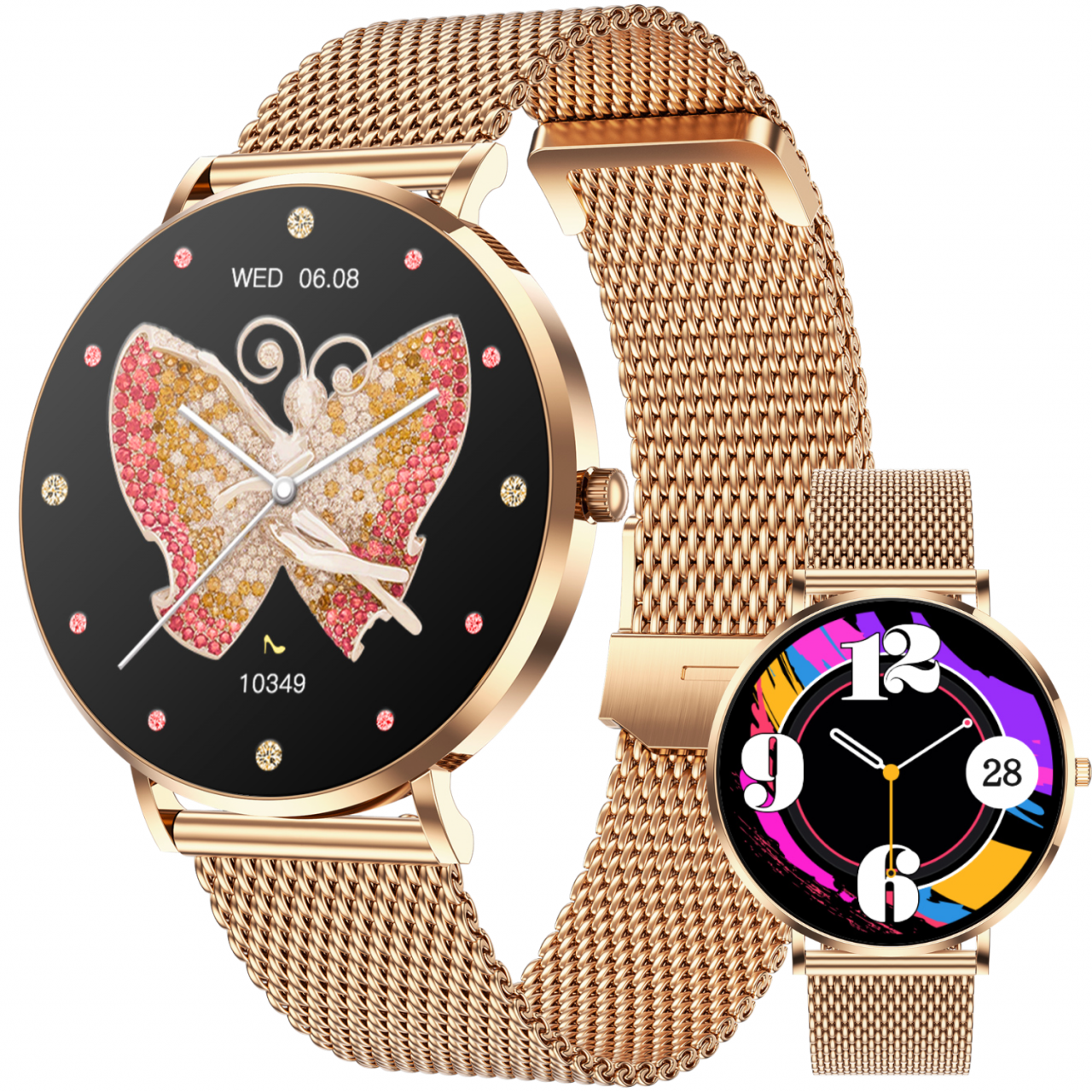 Ceas smartwatch dama Evolve-x® EvoWatch10 Ultra, Apeluri si Notificari bluetooth, Monitorizare Sanatate [3]