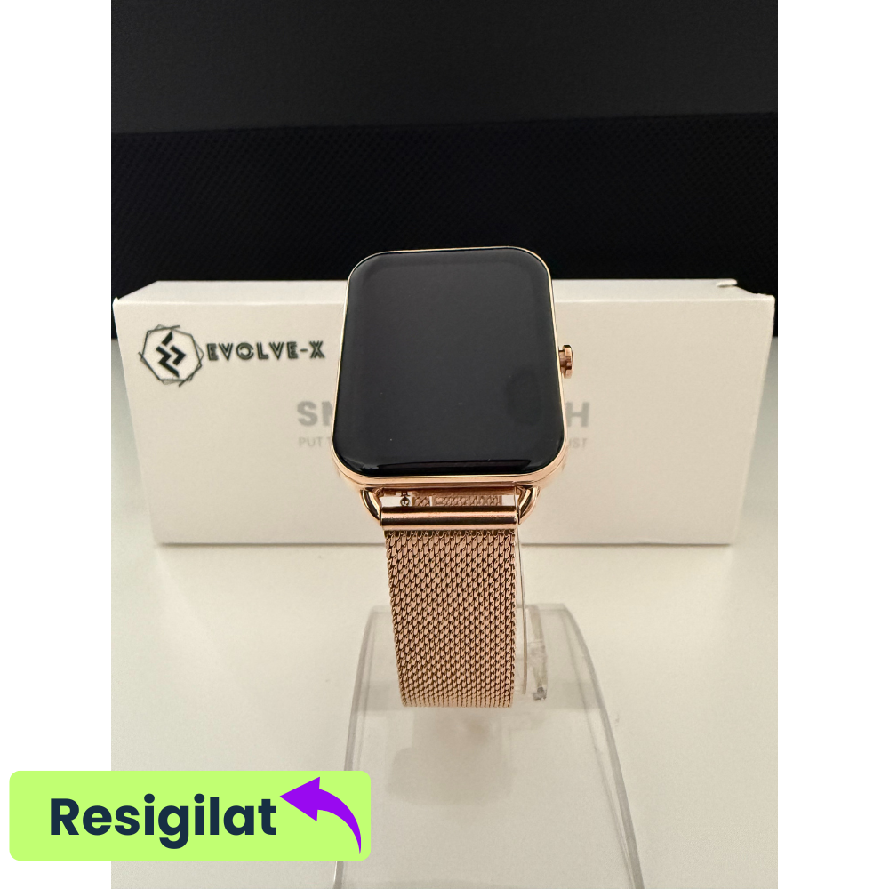 RESIGILAT: Ceas smartwatch dama Evolve-x® EvoWatch4, Apeluri si Notificari bluetooth, Monitorizare sanatate si Functii fitness [2]