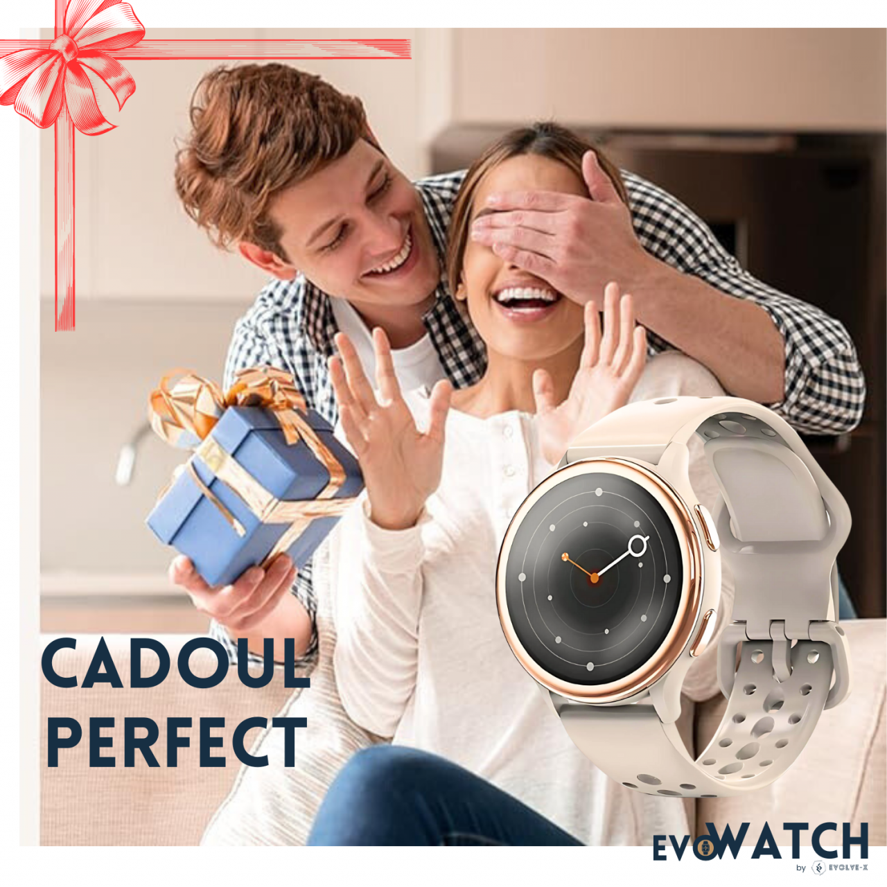 Ceas smartwatch dama Evolve-x® EvoWatch3, Apeluri si Notificari bluetooth, Monitorizare sanatate si Functii fitness [14]