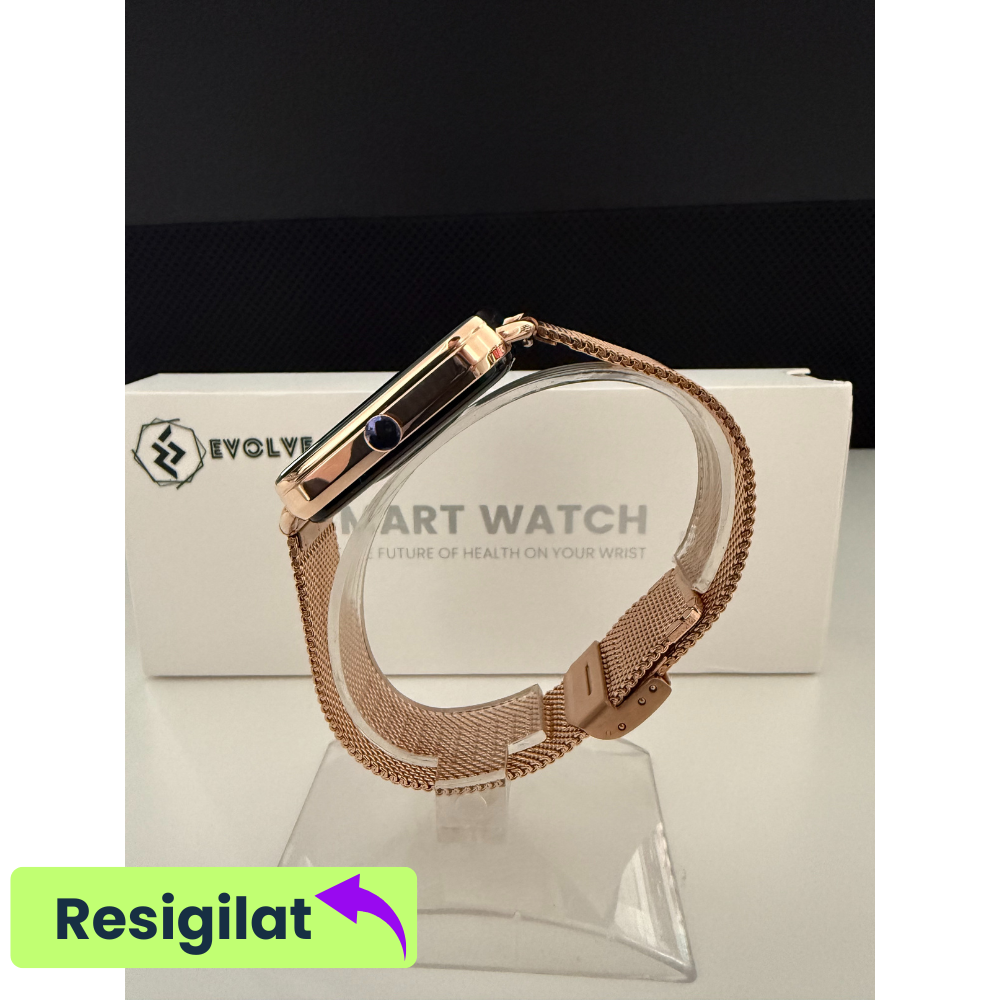 RESIGILAT: Ceas smartwatch dama Evolve-x® EvoWatch4, Apeluri si Notificari bluetooth, Monitorizare sanatate si Functii fitness [3]