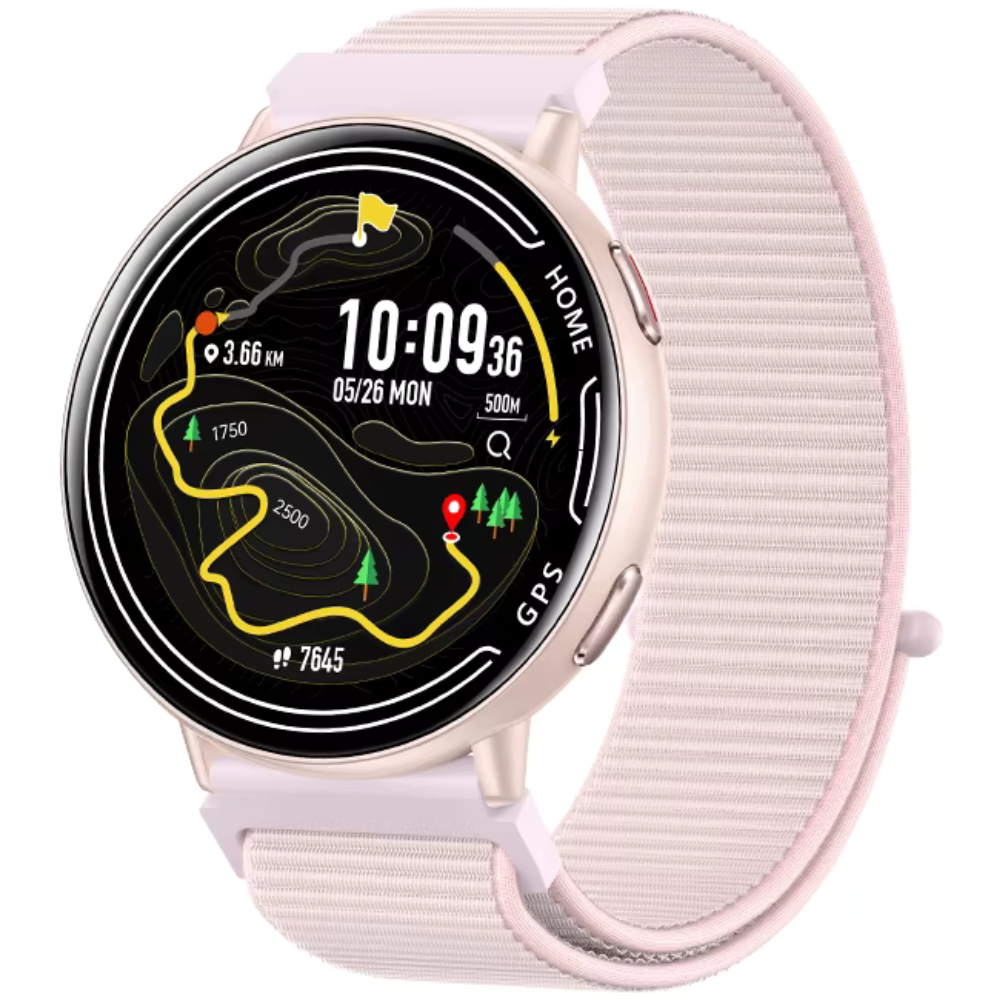 Ceas smartwatch dama, fitness, sport, meniu in limba romana, functie apel Bluetooth, notificari, ecran 1.39", monitorizare puls, tensiune, oxigen si somn, 2 bratari incluse, compatibil iOS si Android [3]