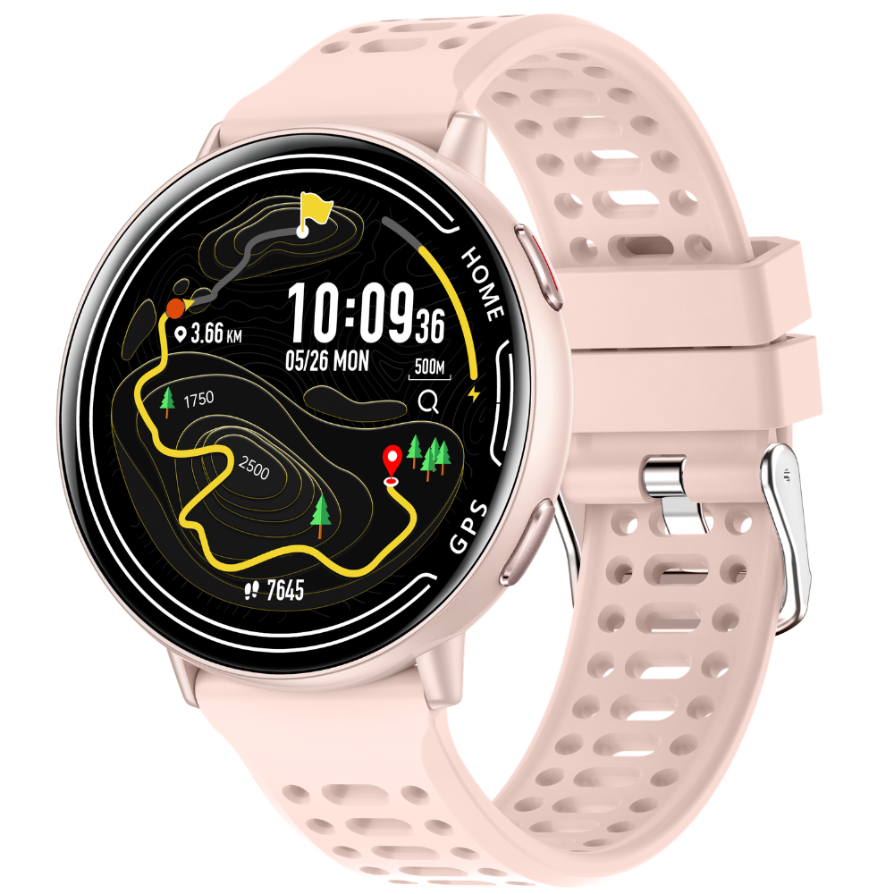 Ceas smartwatch dama, fitness, sport, meniu in limba romana, functie apel Bluetooth, notificari, ecran 1.39", monitorizare puls, tensiune, oxigen si somn, 2 bratari incluse, compatibil iOS si Android [2]