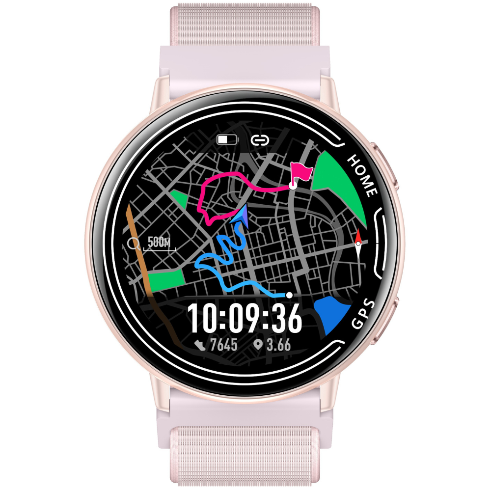 Ceas smartwatch dama, fitness, sport, meniu in limba romana, functie apel Bluetooth, notificari, ecran 1.39", monitorizare puls, tensiune, oxigen si somn, 2 bratari incluse, compatibil iOS si Android [5]