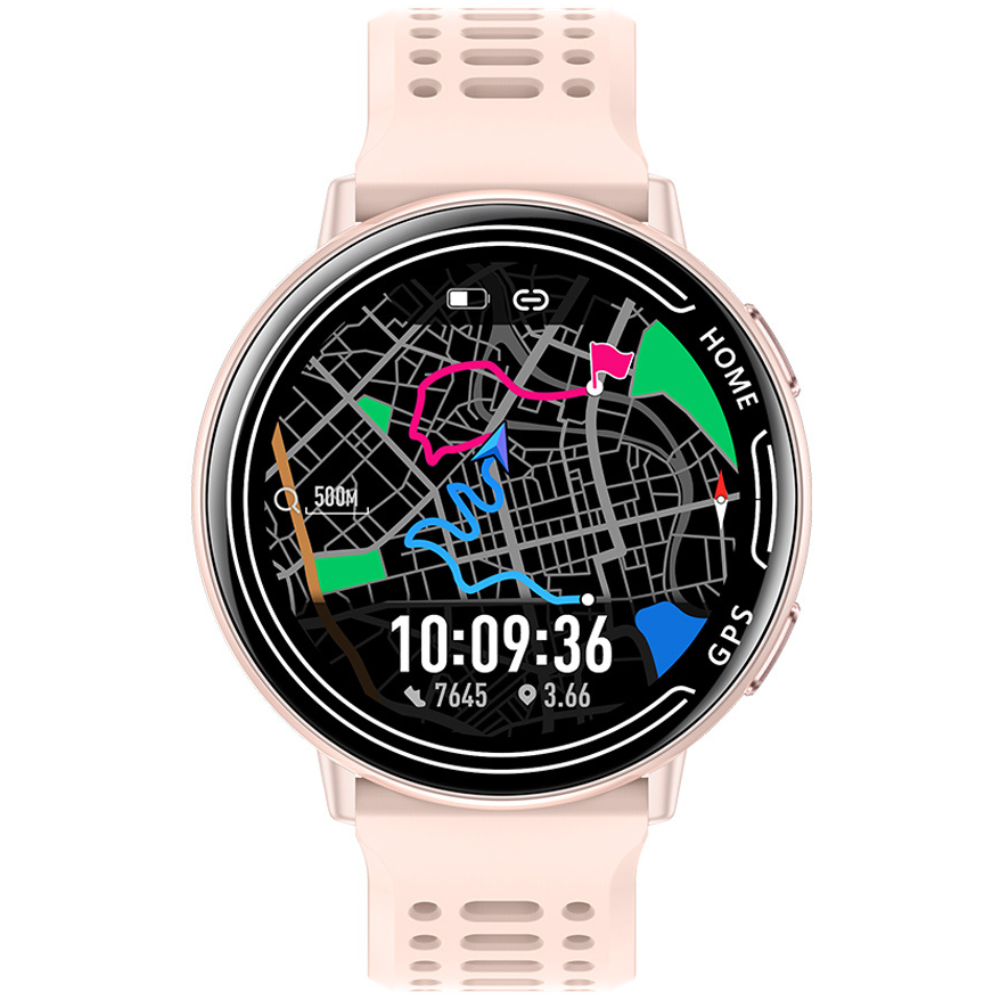 Ceas smartwatch dama, fitness, sport, meniu in limba romana, functie apel Bluetooth, notificari, ecran 1.39", monitorizare puls, tensiune, oxigen si somn, 2 bratari incluse, compatibil iOS si Android [4]