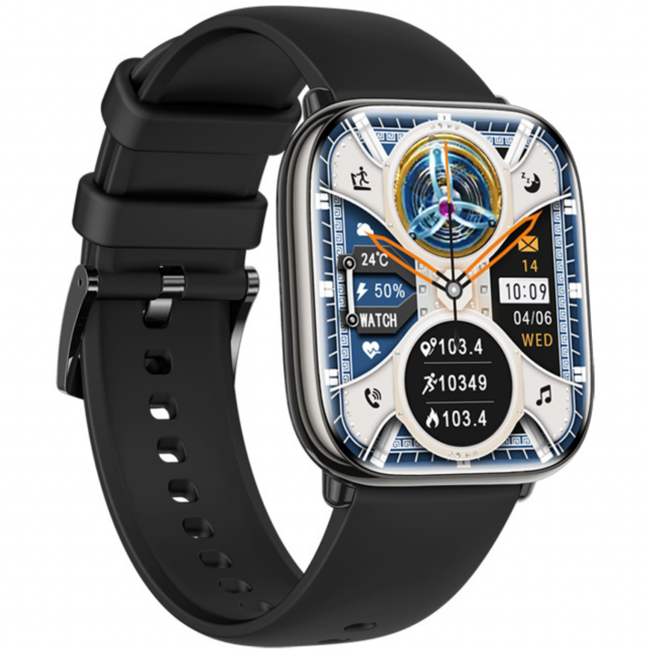 Ceas Smartwatch Evolve-x® Edge, Functii fitness, Display AMOLED 1.75 inch, Monitorizare Puls si Tensiune Arteriala, Oximetru SpO2, Notificari Apeluri/Social Media, Apeluri si mesaje bluetooth, IP68, B [3]