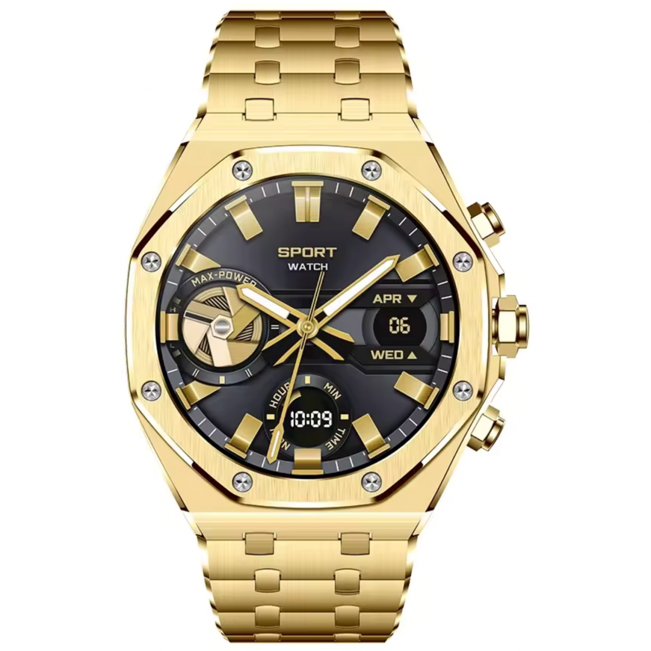 Ceas smartwatch Evolve-x® EvoWatch6, auriu/negru [5]